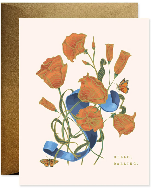 Hello Darling - Greeting Card